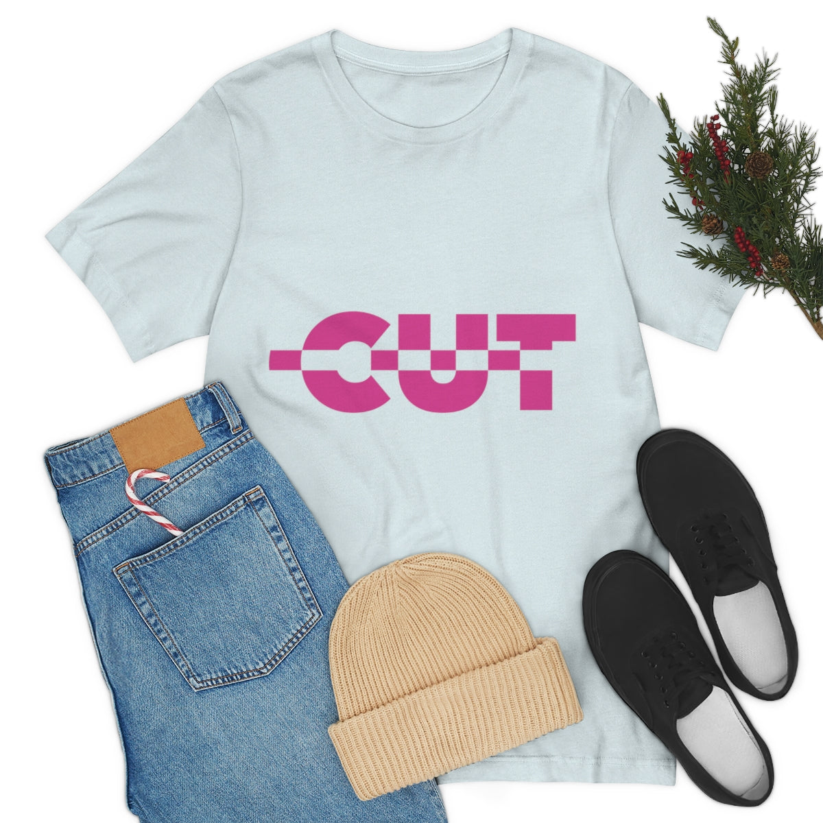 Cut it Out Typography Classic TV Series Quotes Unisex Jersey Short Sleeve T-Shirt Ichaku [Perfect Gifts Selection]