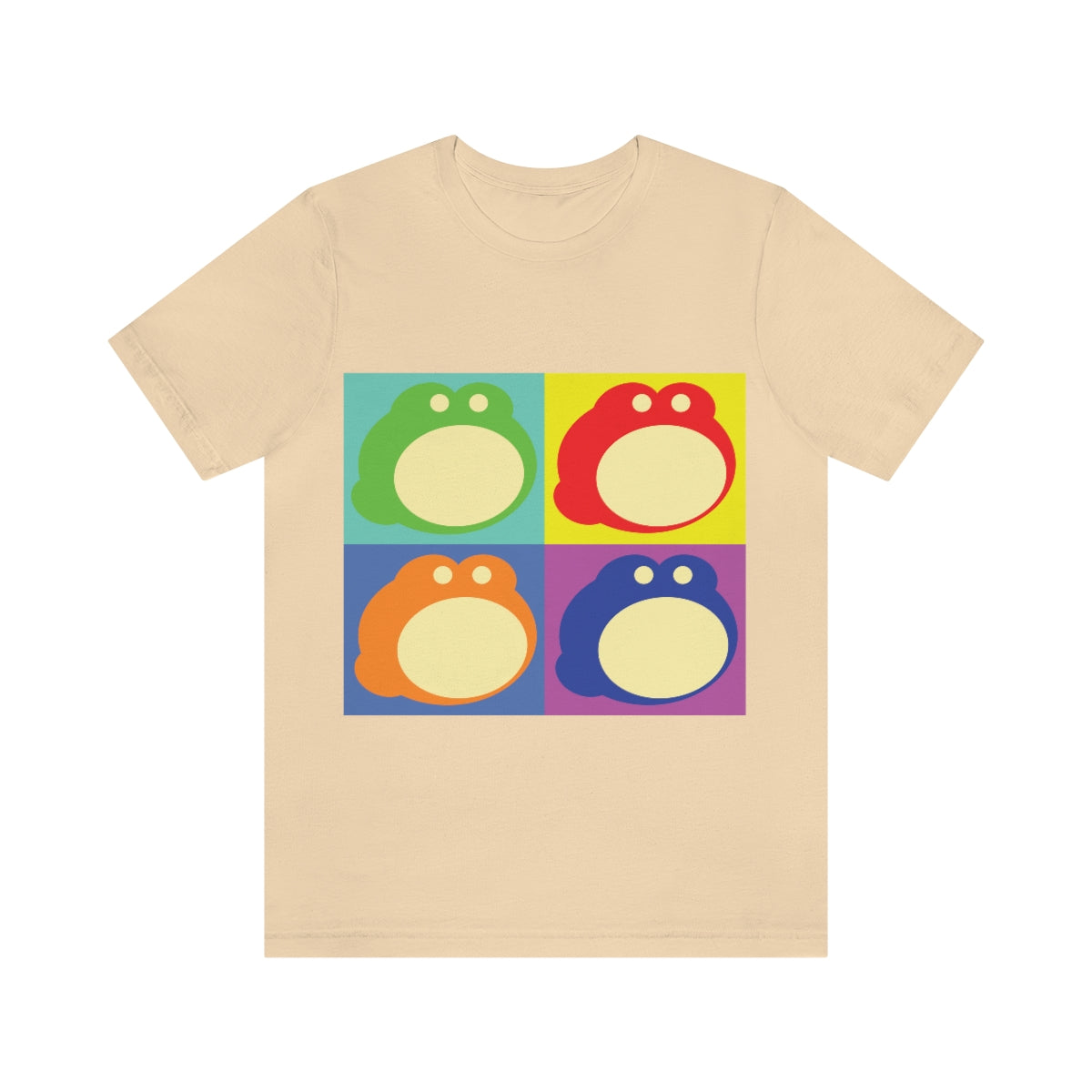 Cute Little Frog Pop Art Pattern Anime Cartoon Unisex Jersey Short Sleeve T-Shirt Ichaku [Perfect Gifts Selection]