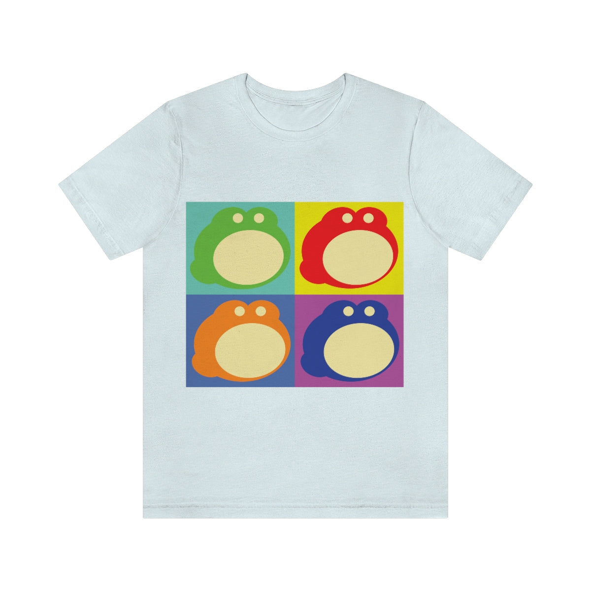 Cute Little Frog Pop Art Pattern Anime Cartoon Unisex Jersey Short Sleeve T-Shirt Ichaku [Perfect Gifts Selection]