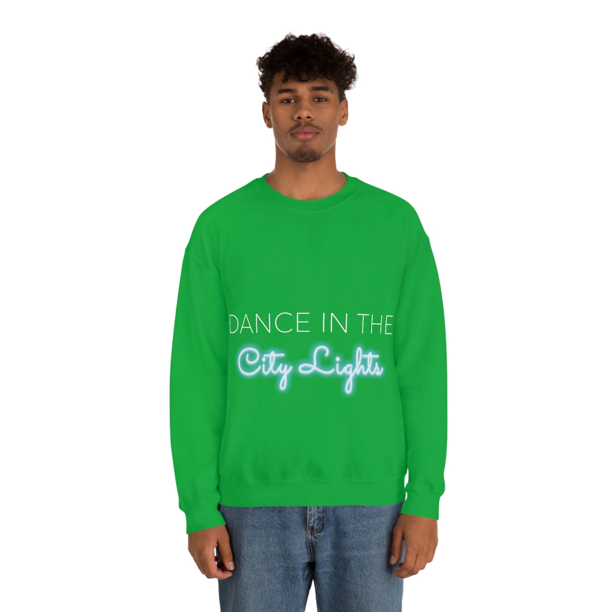 Dance in the City Lights Retro Music Classic Unisex Heavy Blend™ Crewneck Sweatshirt Ichaku [Perfect Gifts Selection]