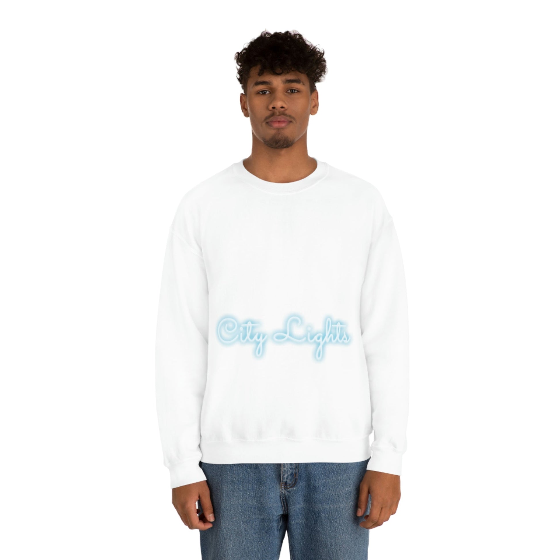 Dance in the City Lights Retro Music Classic Unisex Heavy Blend™ Crewneck Sweatshirt Ichaku [Perfect Gifts Selection]