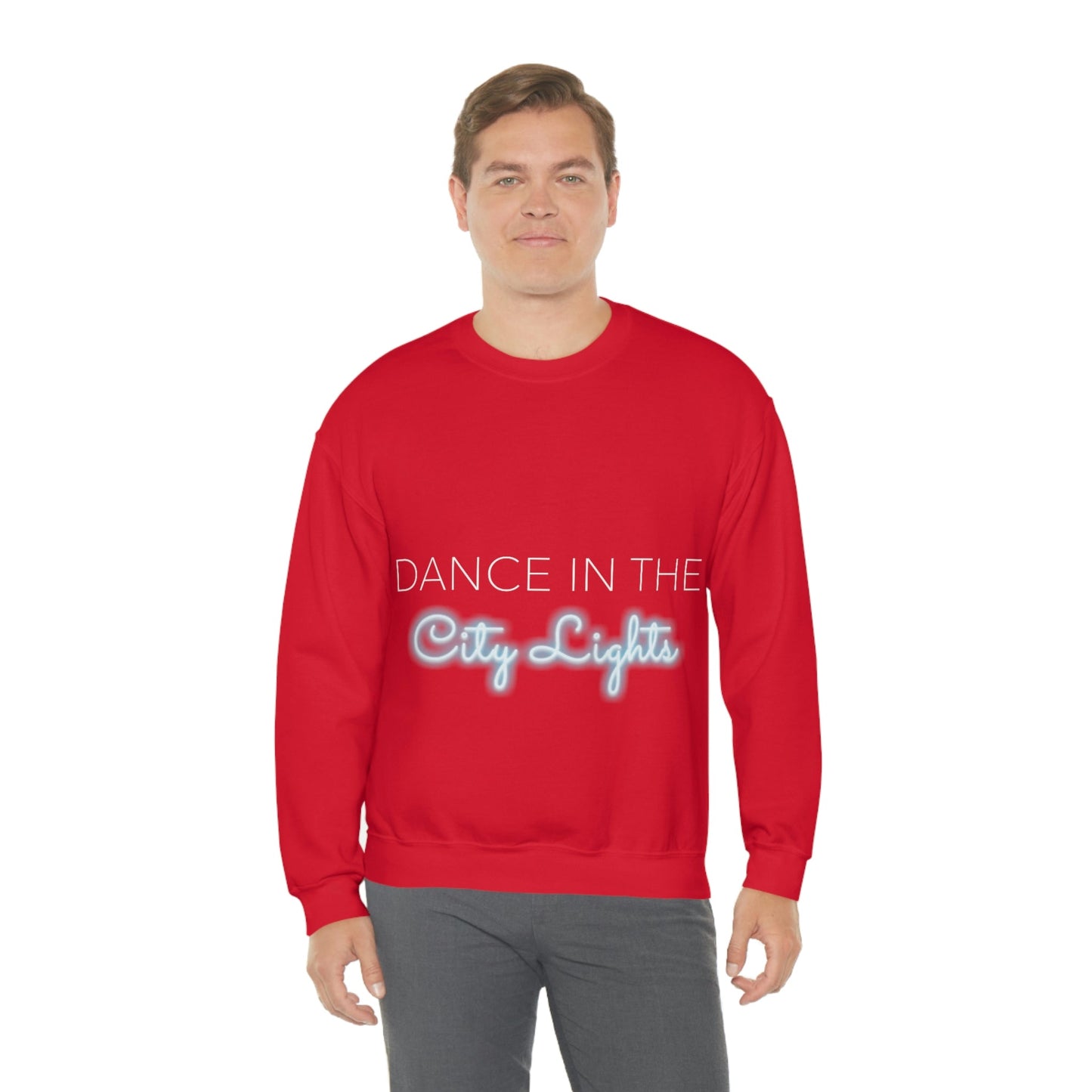 Dance in the City Lights Retro Music Classic Unisex Heavy Blend™ Crewneck Sweatshirt Ichaku [Perfect Gifts Selection]