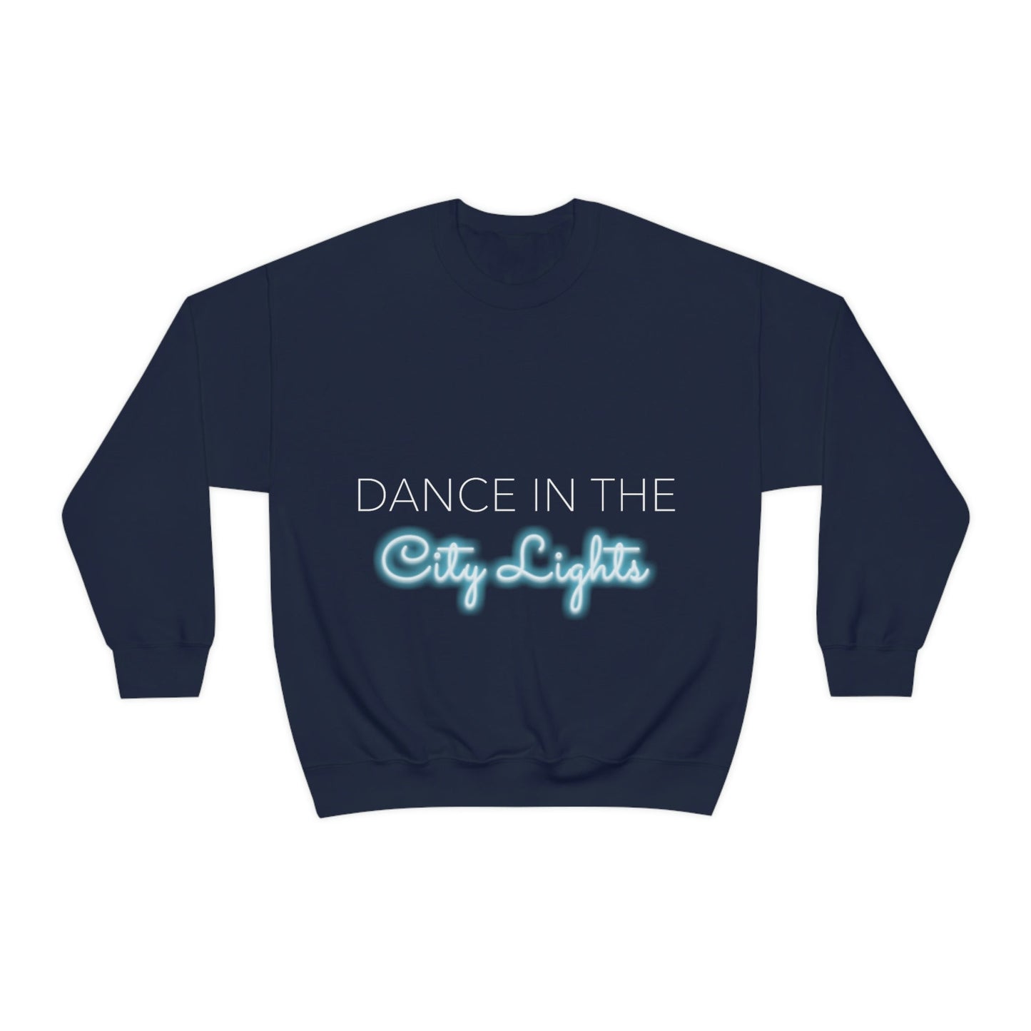 Dance in the City Lights Retro Music Classic Unisex Heavy Blend™ Crewneck Sweatshirt Ichaku [Perfect Gifts Selection]