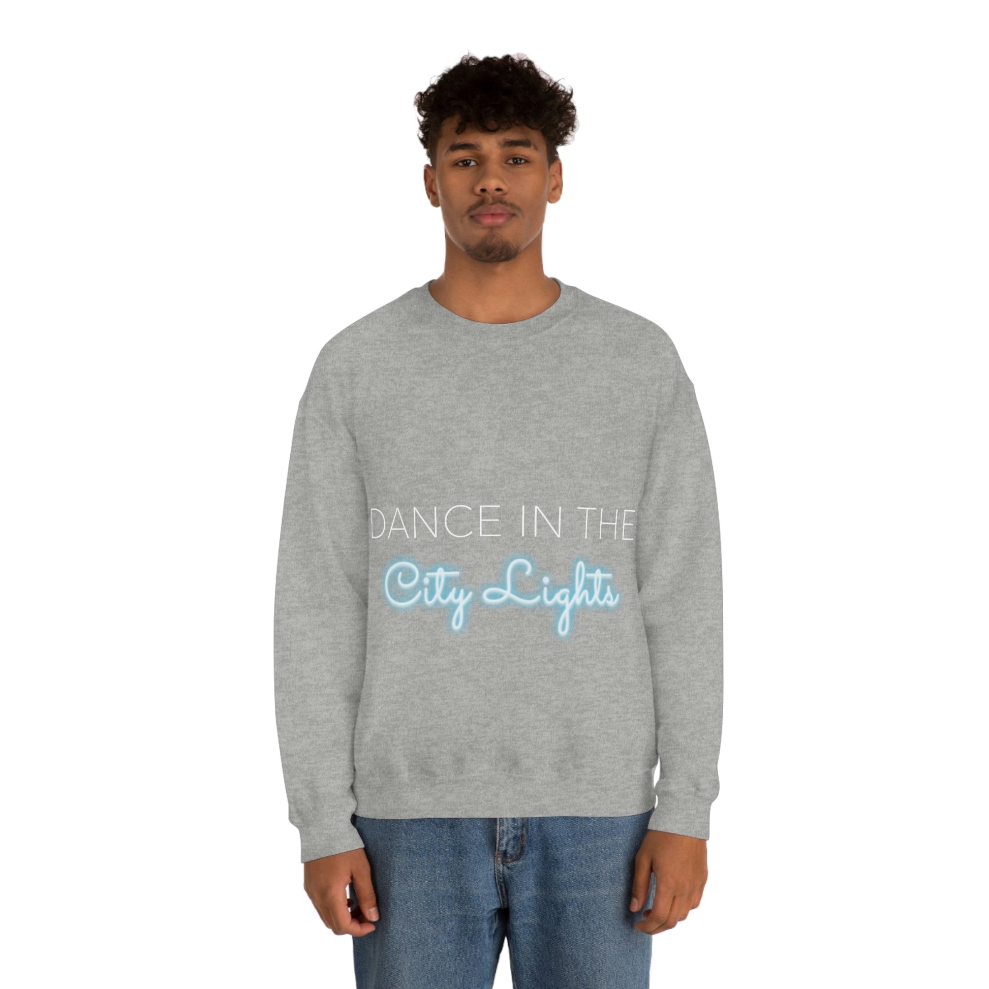 Dance in the City Lights Retro Music Classic Unisex Heavy Blend™ Crewneck Sweatshirt Ichaku [Perfect Gifts Selection]