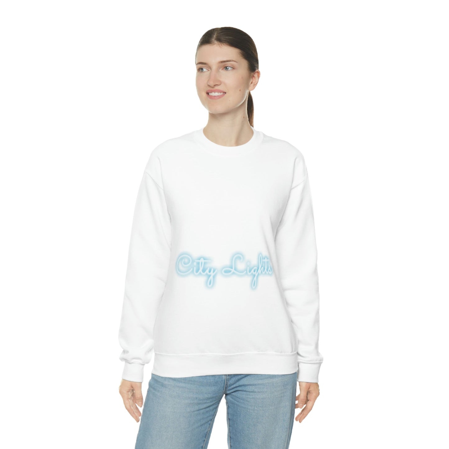 Dance in the City Lights Retro Music Classic Unisex Heavy Blend™ Crewneck Sweatshirt Ichaku [Perfect Gifts Selection]