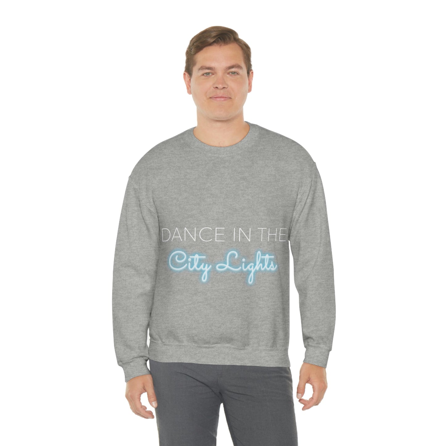 Dance in the City Lights Retro Music Classic Unisex Heavy Blend™ Crewneck Sweatshirt Ichaku [Perfect Gifts Selection]