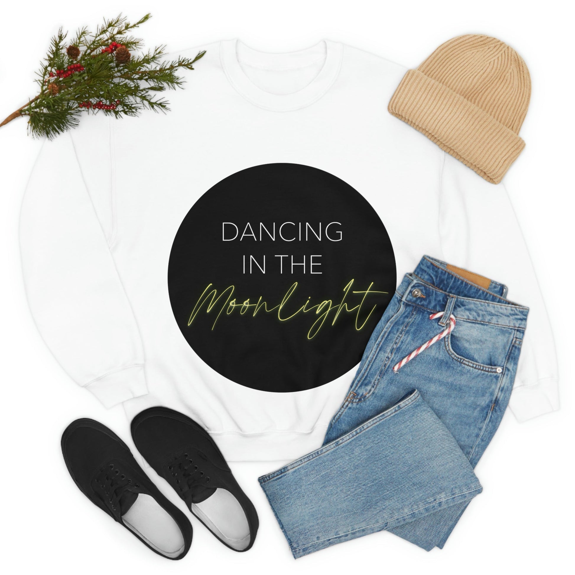 Dancing In The Moonlight Retro Unisex Heavy Blend™ Crewneck Sweatshirt Ichaku [Perfect Gifts Selection]