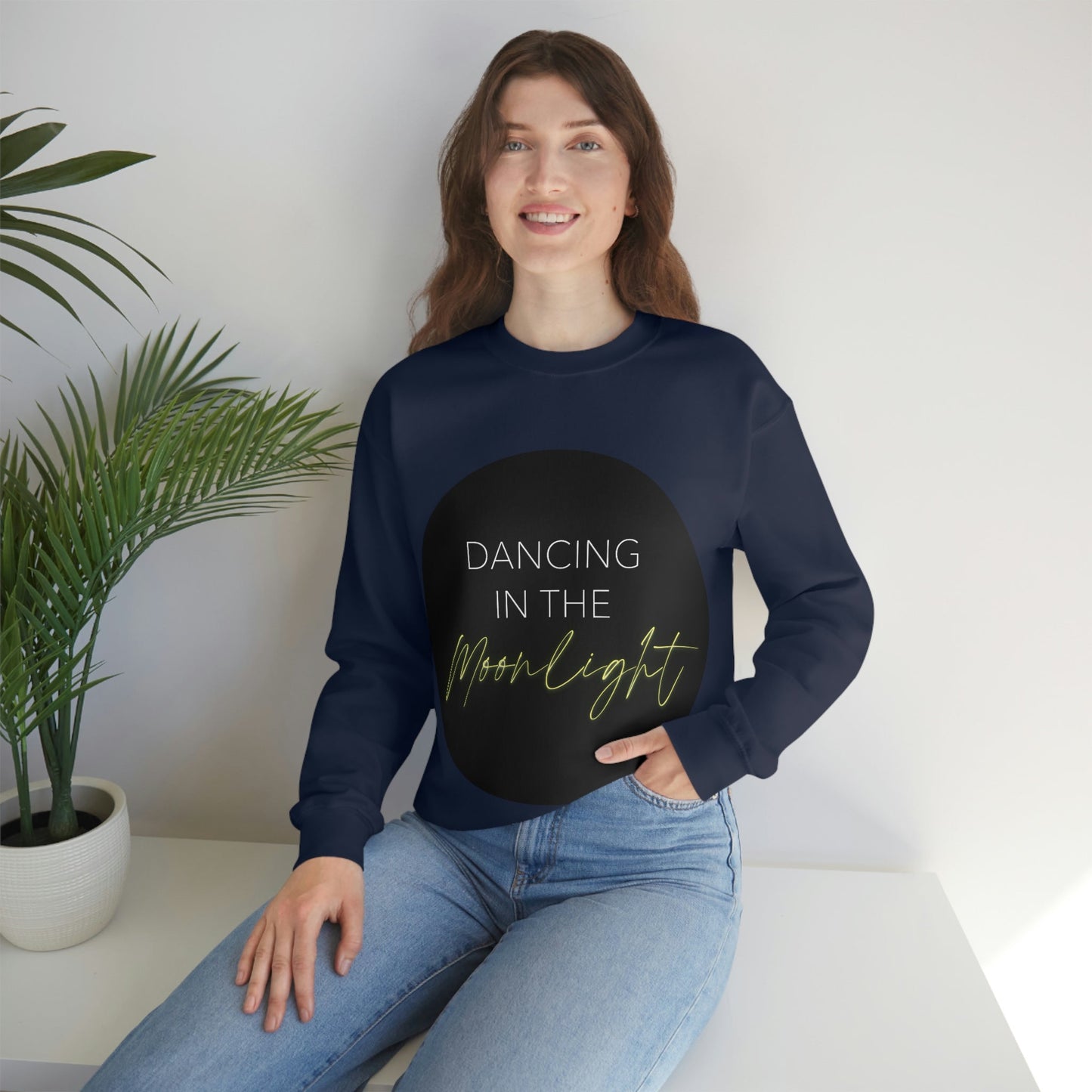 Dancing In The Moonlight Retro Unisex Heavy Blend™ Crewneck Sweatshirt Ichaku [Perfect Gifts Selection]