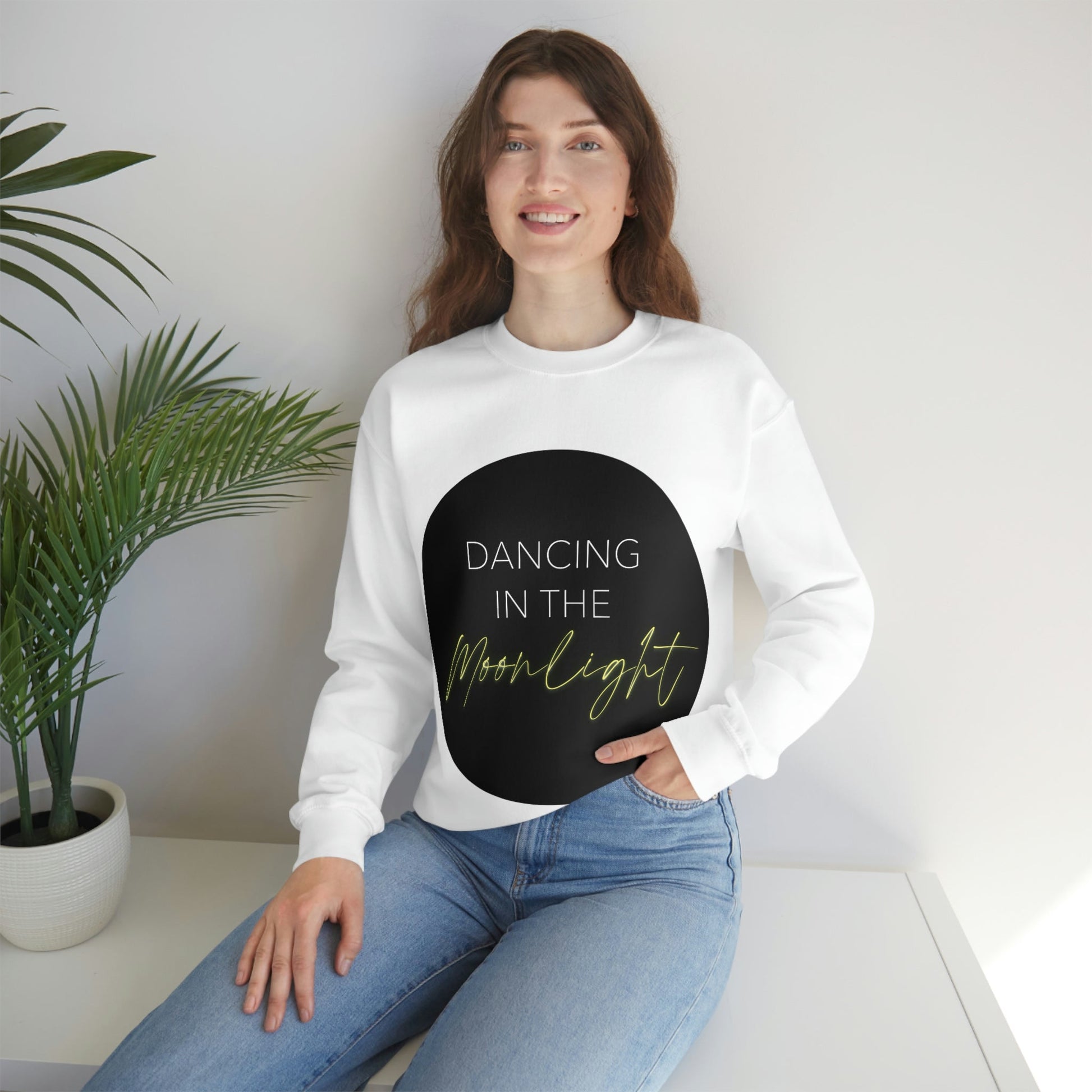 Dancing In The Moonlight Retro Unisex Heavy Blend™ Crewneck Sweatshirt Ichaku [Perfect Gifts Selection]