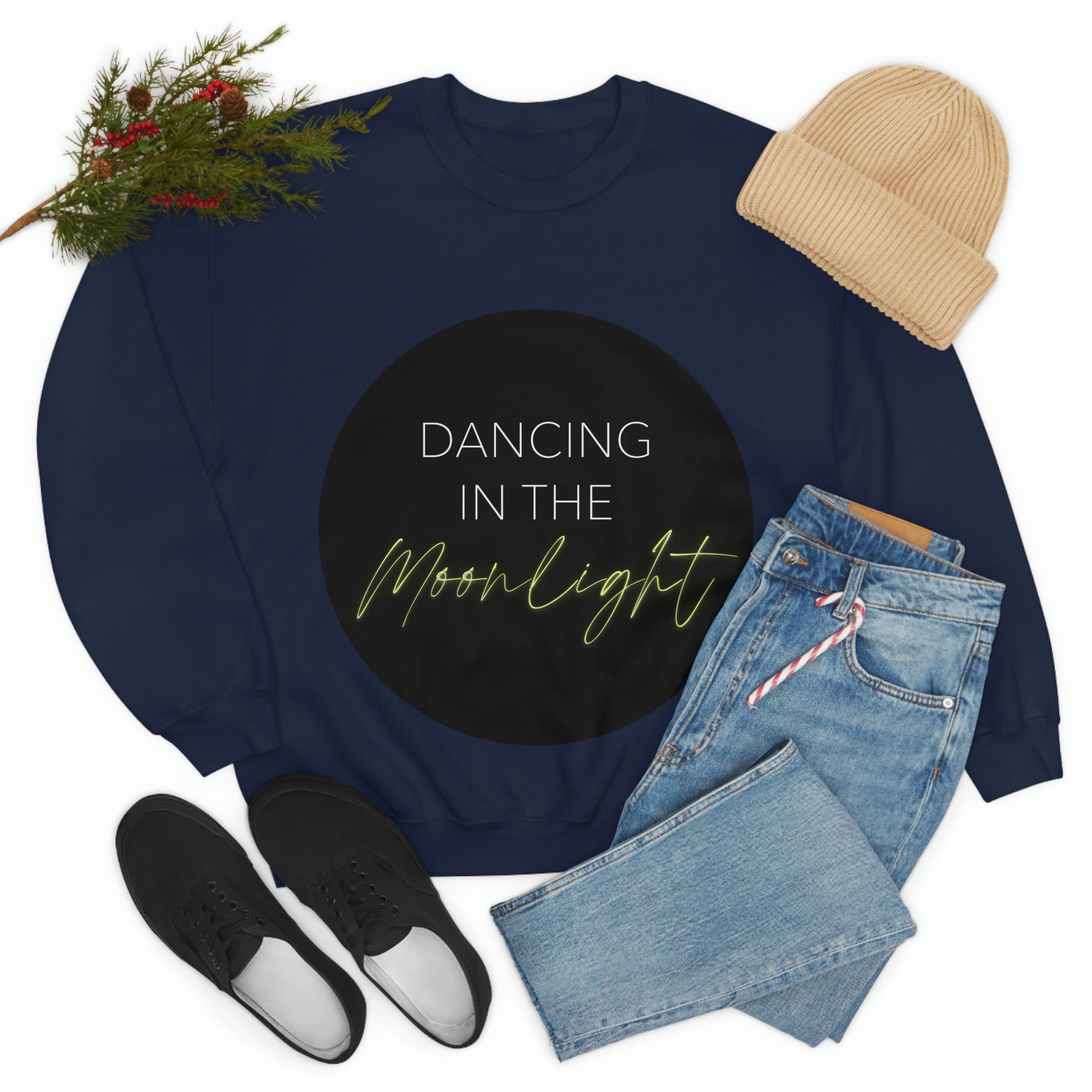 Dancing In The Moonlight Retro Unisex Heavy Blend™ Crewneck Sweatshirt Ichaku [Perfect Gifts Selection]