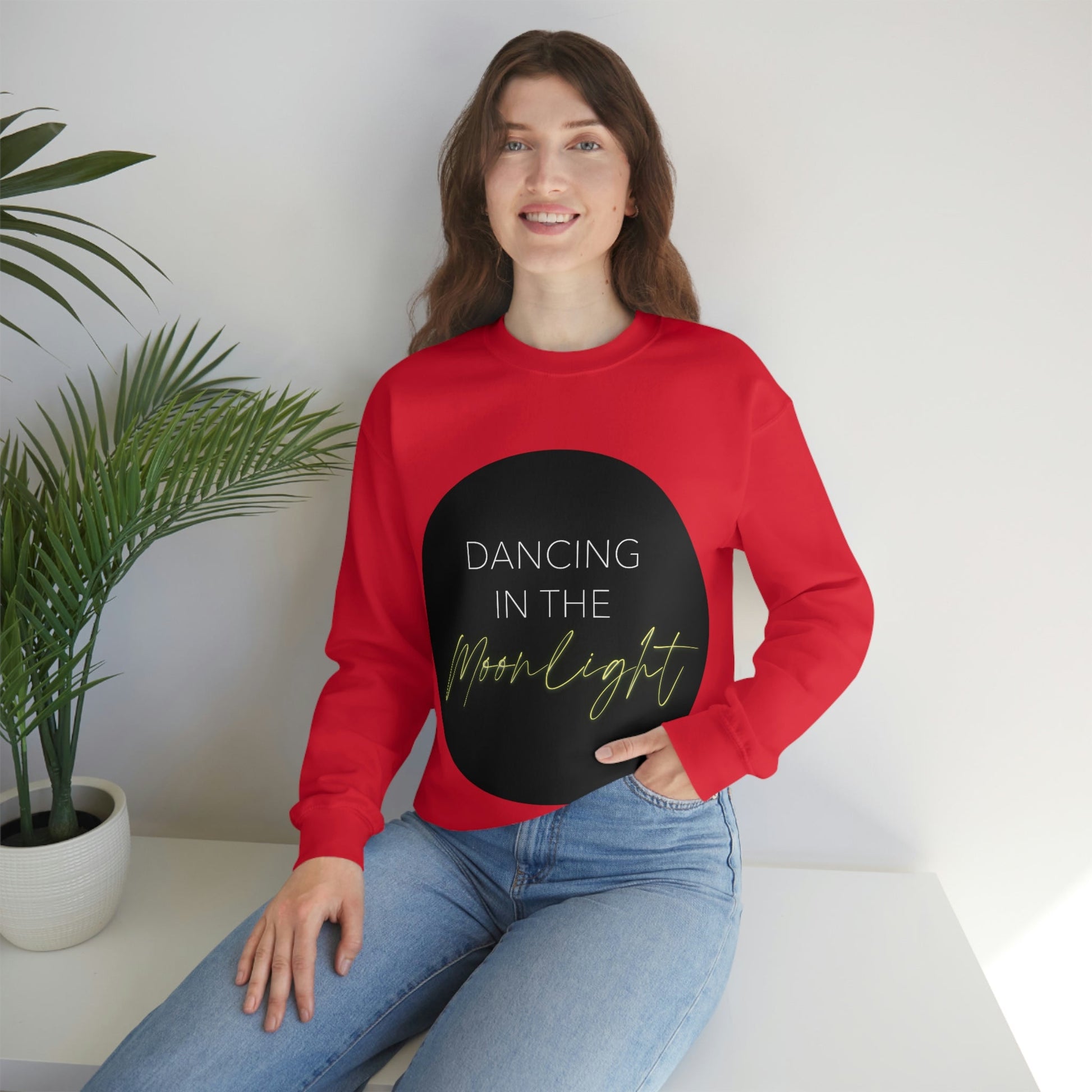 Dancing In The Moonlight Retro Unisex Heavy Blend™ Crewneck Sweatshirt Ichaku [Perfect Gifts Selection]