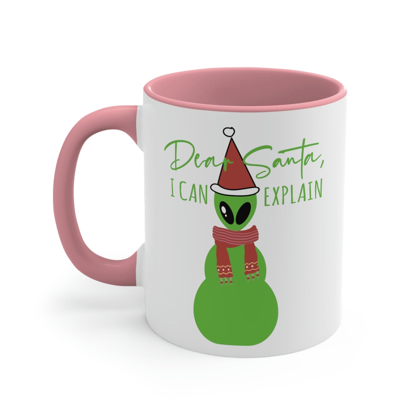 Dear Santa I Can Explain Secret Santa Aliens Humor UFO Classic Accent Coffee Mug 11oz Ichaku [Perfect Gifts Selection]