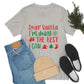 Dear Santa I'm Doing The Best I Can Christmas Wishes Unisex Jersey Short Sleeve T-Shirt Ichaku [Perfect Gifts Selection]