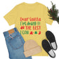 Dear Santa I'm Doing The Best I Can Christmas Wishes Unisex Jersey Short Sleeve T-Shirt Ichaku [Perfect Gifts Selection]