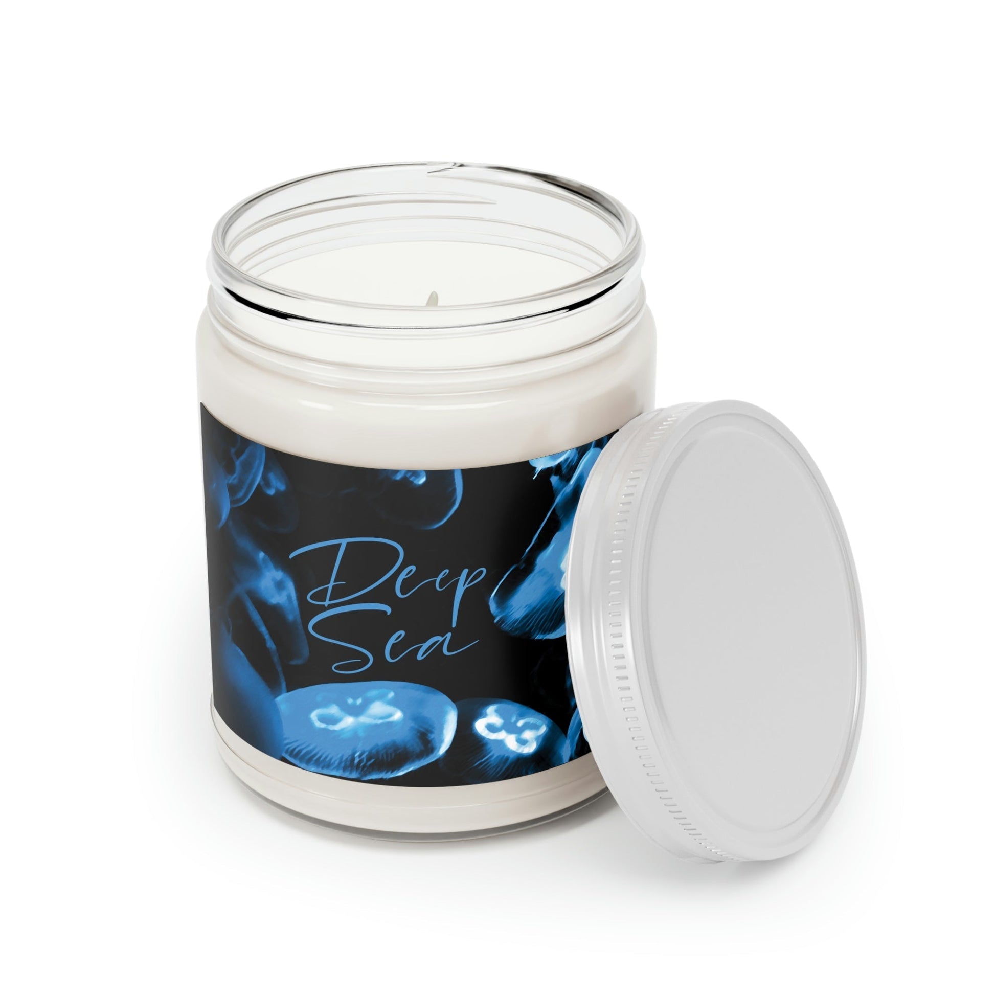 Deep Sea Jellyfish Silhouette Eco Friendly Life Scented Candle Up to 60h Soy Wa, 9oz Ichaku [Perfect Gifts Selection]