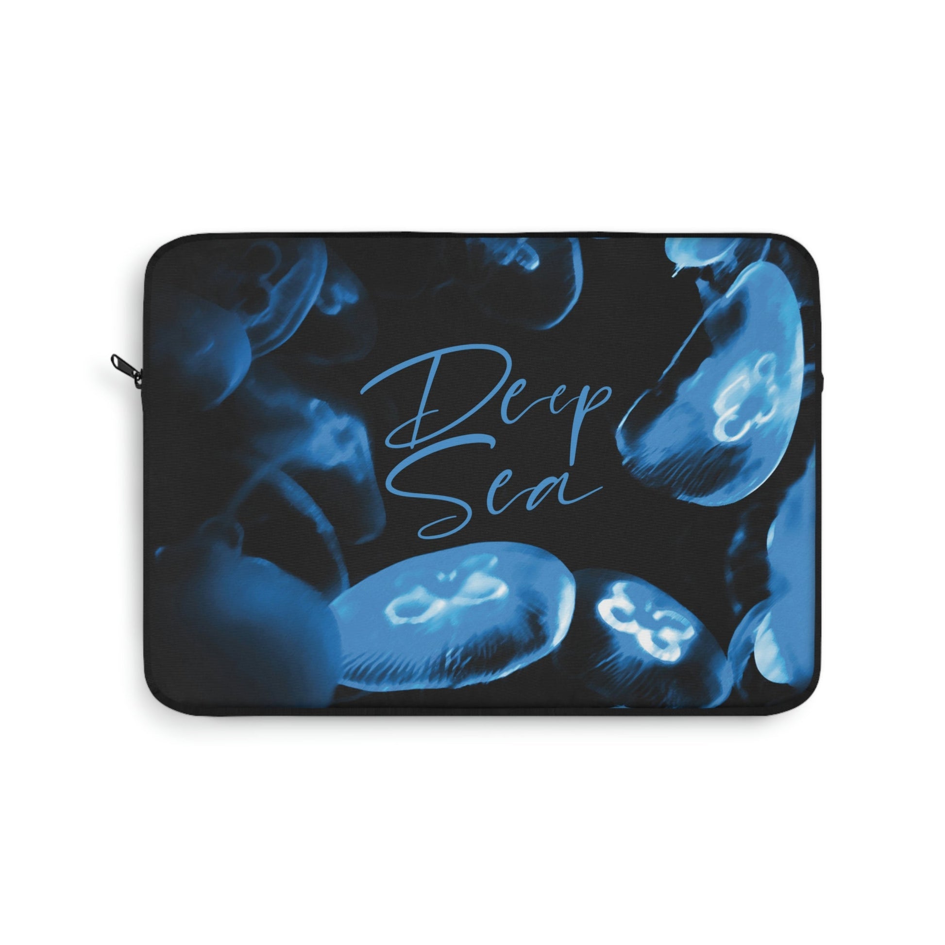 Deep Sea Jellyfish Silhouette Eco Friendly Life Sign Laptop Sleeve Ichaku [Perfect Gifts Selection]