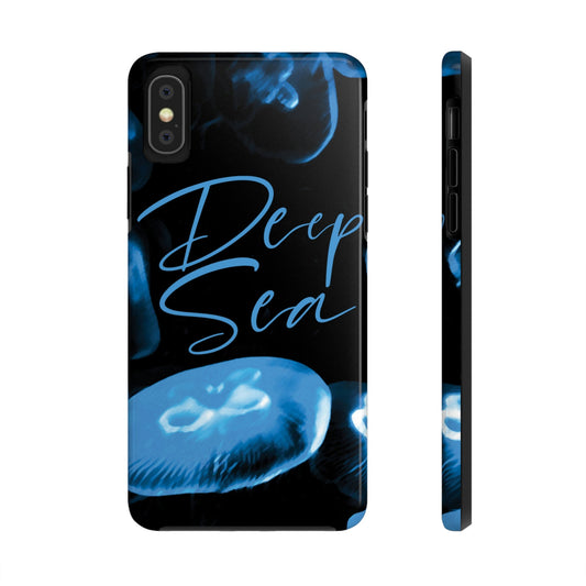 Deep Sea Jellyfish Silhouette Eco Friendly Life Sign Tough Phone Cases Case-Mate Ichaku [Perfect Gifts Selection]