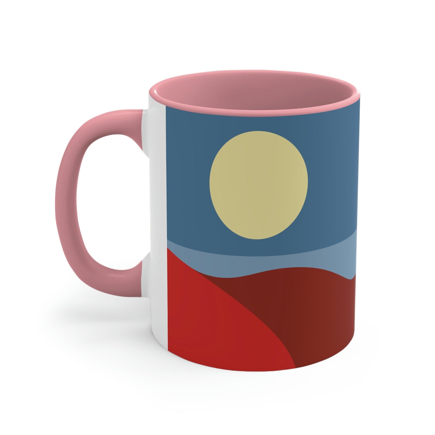 Desert Sunset Abstract Minimal Art Minimalistic Classic Accent Coffee Mug 11oz Ichaku [Perfect Gifts Selection]