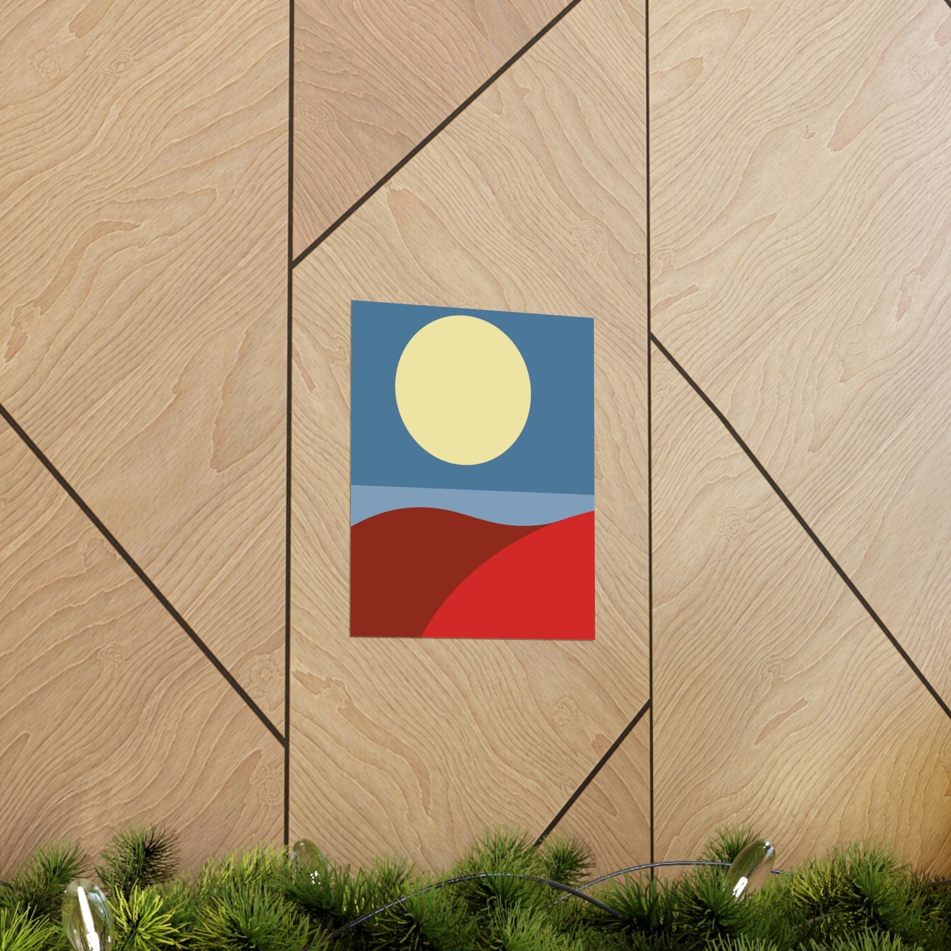 Desert Sunset Abstract Minimal Art Minimalistic Premium Matte Vertical Posters Ichaku [Perfect Gifts Selection]