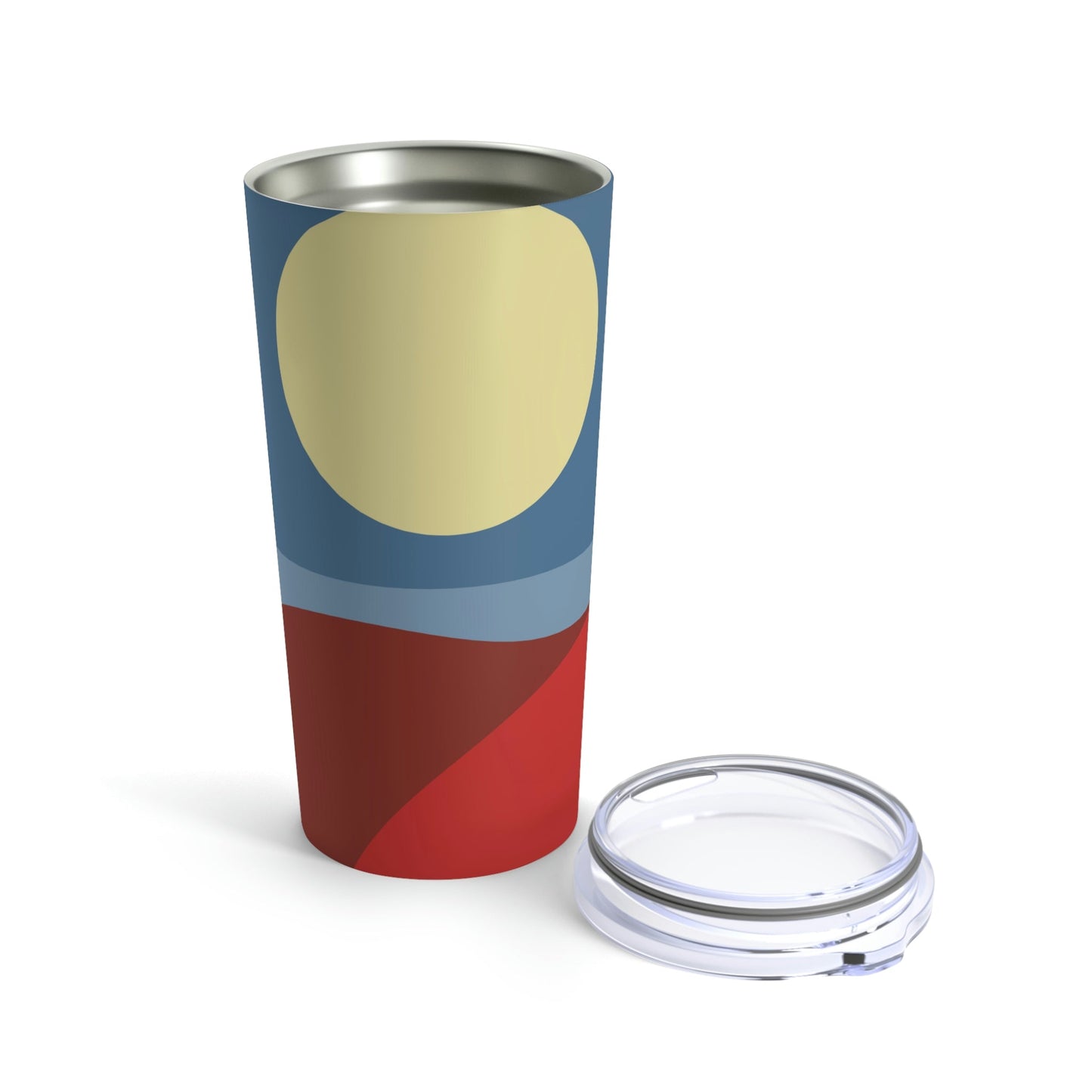 Desert Sunset Abstract Minimal Art Minimalistic Stainless Steel Hot or Cold Vacuum Tumbler 20oz Ichaku [Perfect Gifts Selection]