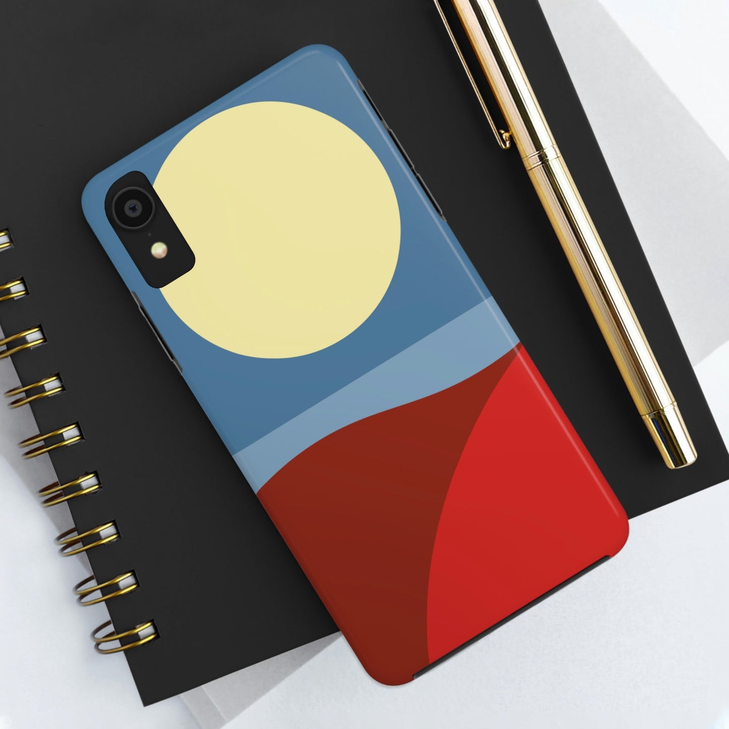 Desert Sunset Abstract Minimal Art Minimalistic Tough Phone Cases Case-Mate Ichaku [Perfect Gifts Selection]