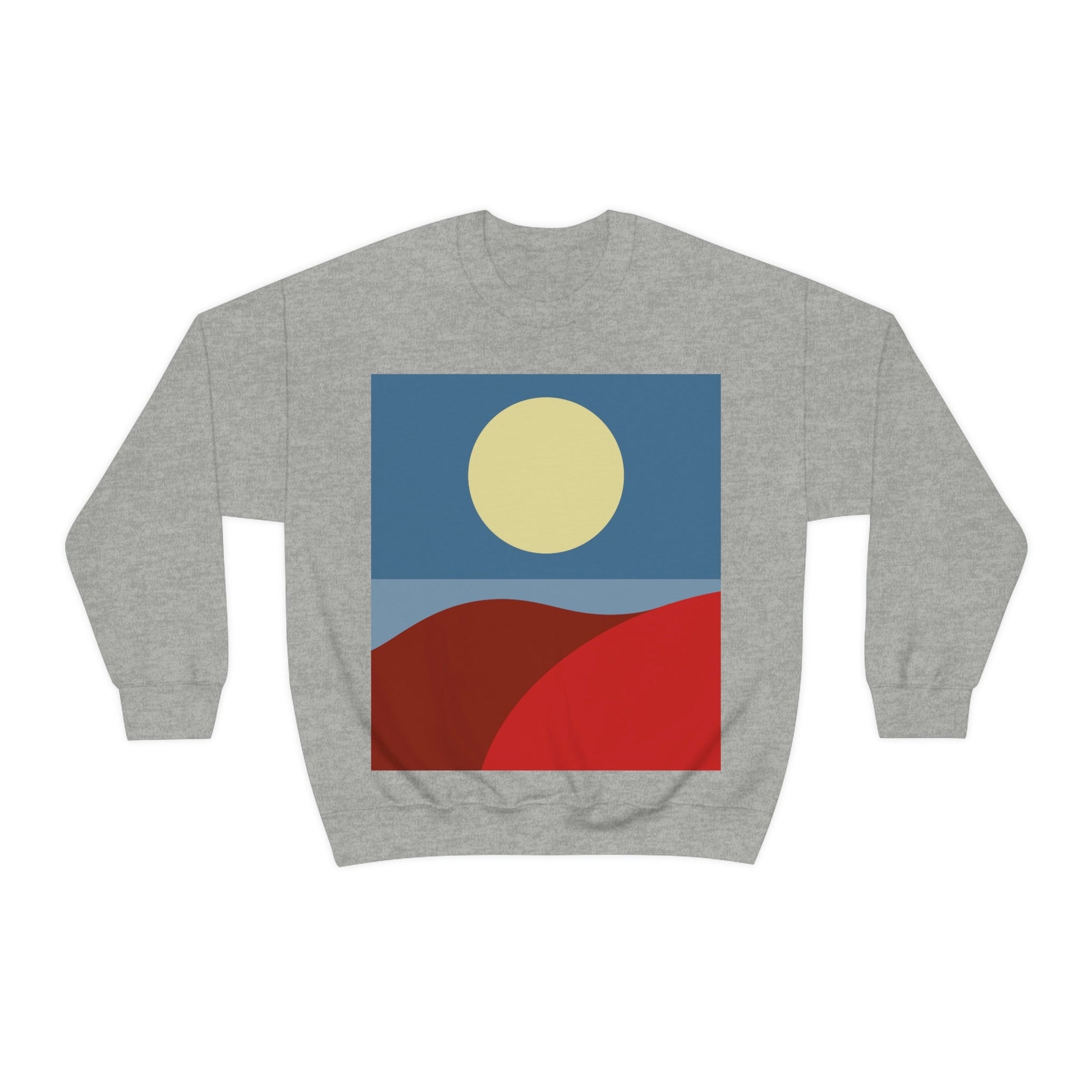 Desert Sunset Abstract Minimal Art Minimalistic Unisex Heavy Blend™ Crewneck Sweatshirt Ichaku [Perfect Gifts Selection]