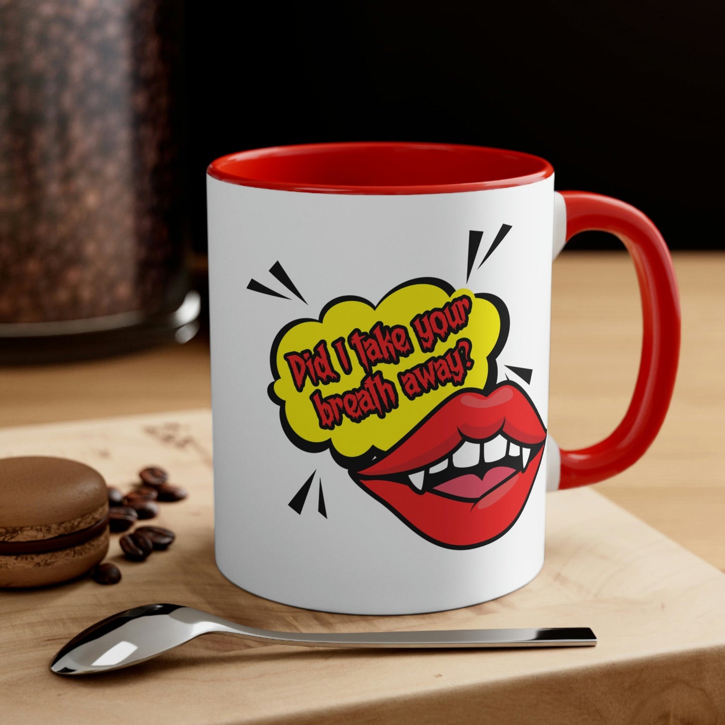 Did I Take Your Breath Away? Vampire TV Series Classic Accent Coffee Mug 11oz Ichaku [Perfect Gifts Selection]