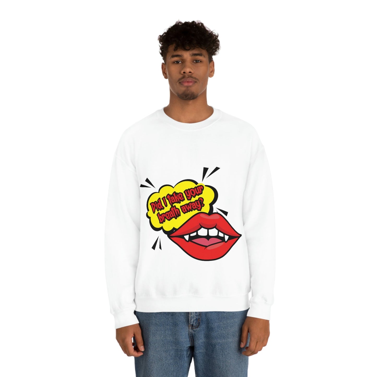 Did I Take Your Breath Away? Vampire TV Series Unisex Heavy Blend™ Crewneck Sweatshirt Ichaku [Perfect Gifts Selection]