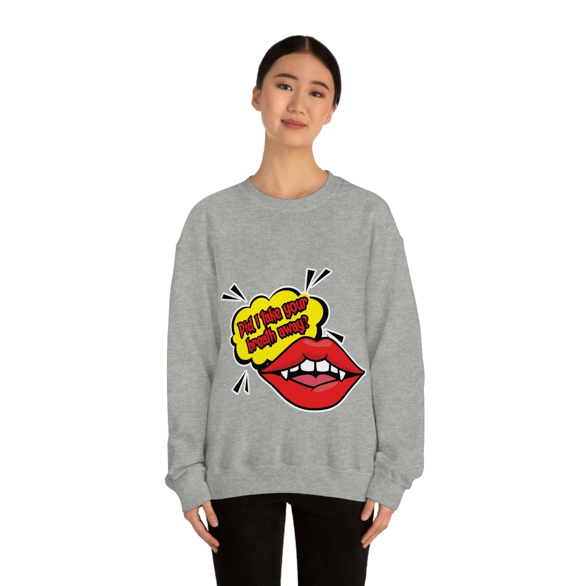 Did I Take Your Breath Away? Vampire TV Series Unisex Heavy Blend™ Crewneck Sweatshirt Ichaku [Perfect Gifts Selection]