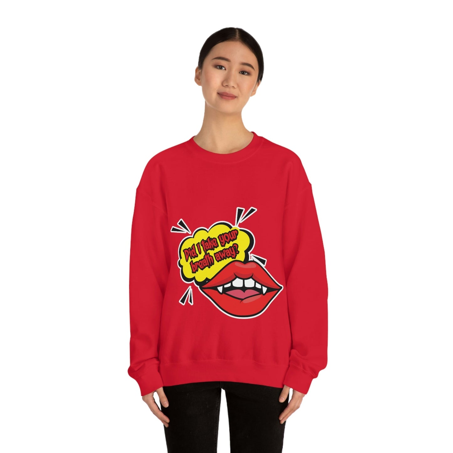 Did I Take Your Breath Away? Vampire TV Series Unisex Heavy Blend™ Crewneck Sweatshirt Ichaku [Perfect Gifts Selection]