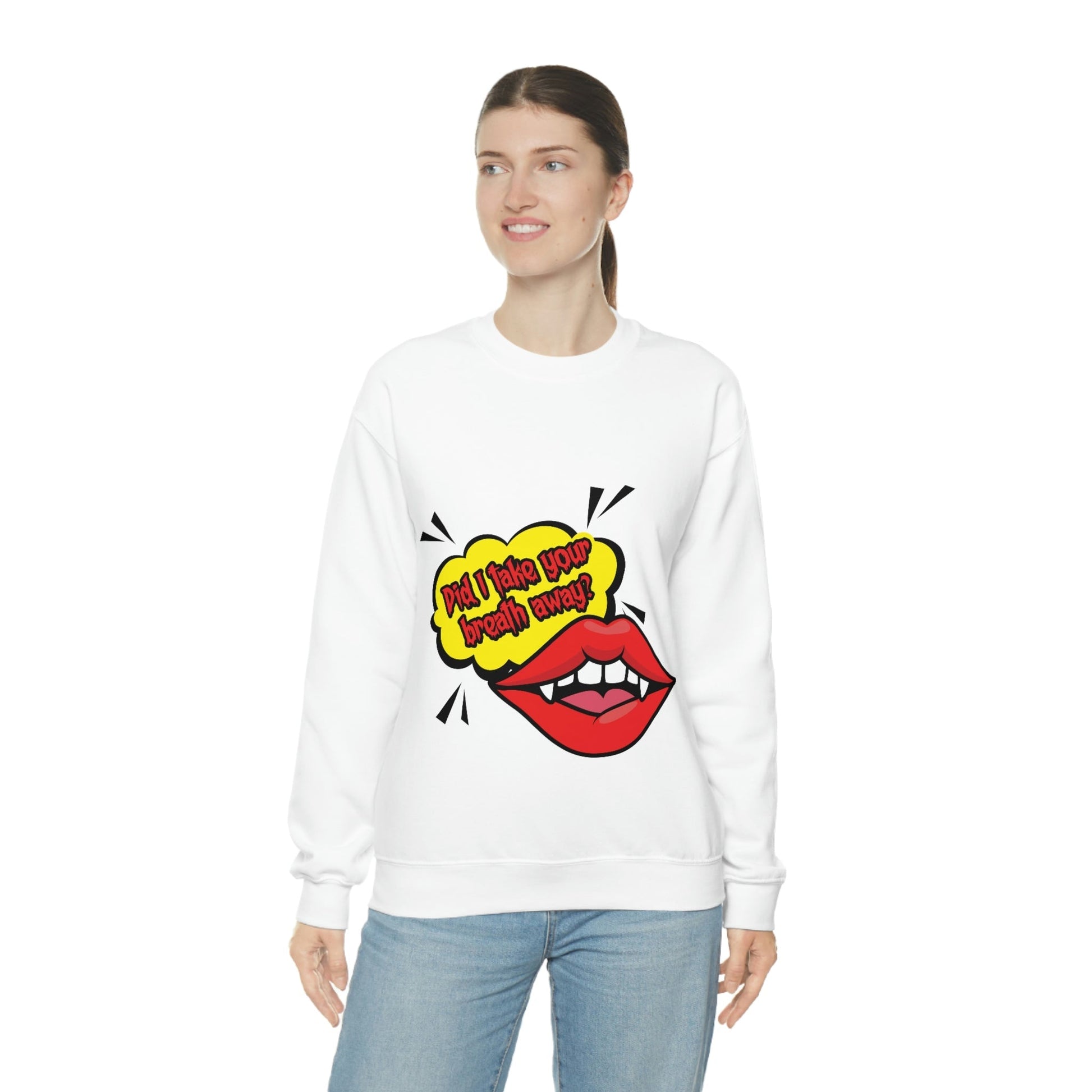 Did I Take Your Breath Away? Vampire TV Series Unisex Heavy Blend™ Crewneck Sweatshirt Ichaku [Perfect Gifts Selection]