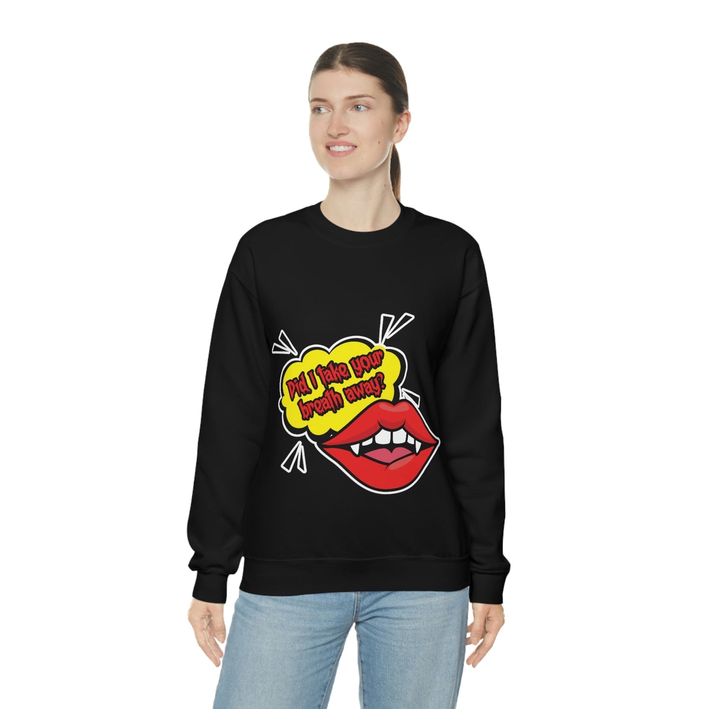 Did I Take Your Breath Away? Vampire TV Series Unisex Heavy Blend™ Crewneck Sweatshirt Ichaku [Perfect Gifts Selection]