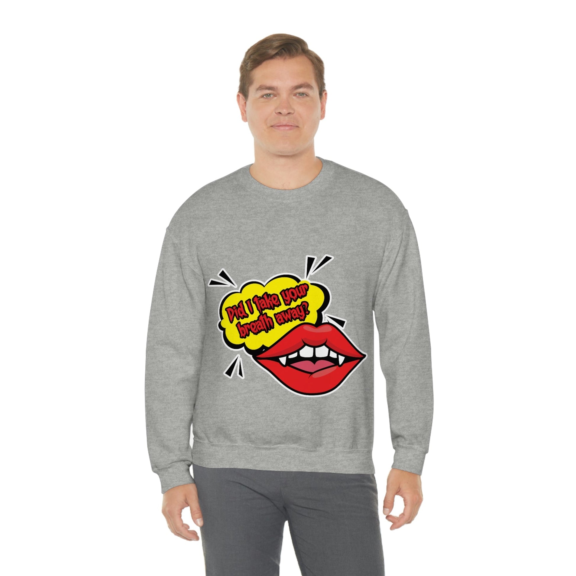 Did I Take Your Breath Away? Vampire TV Series Unisex Heavy Blend™ Crewneck Sweatshirt Ichaku [Perfect Gifts Selection]