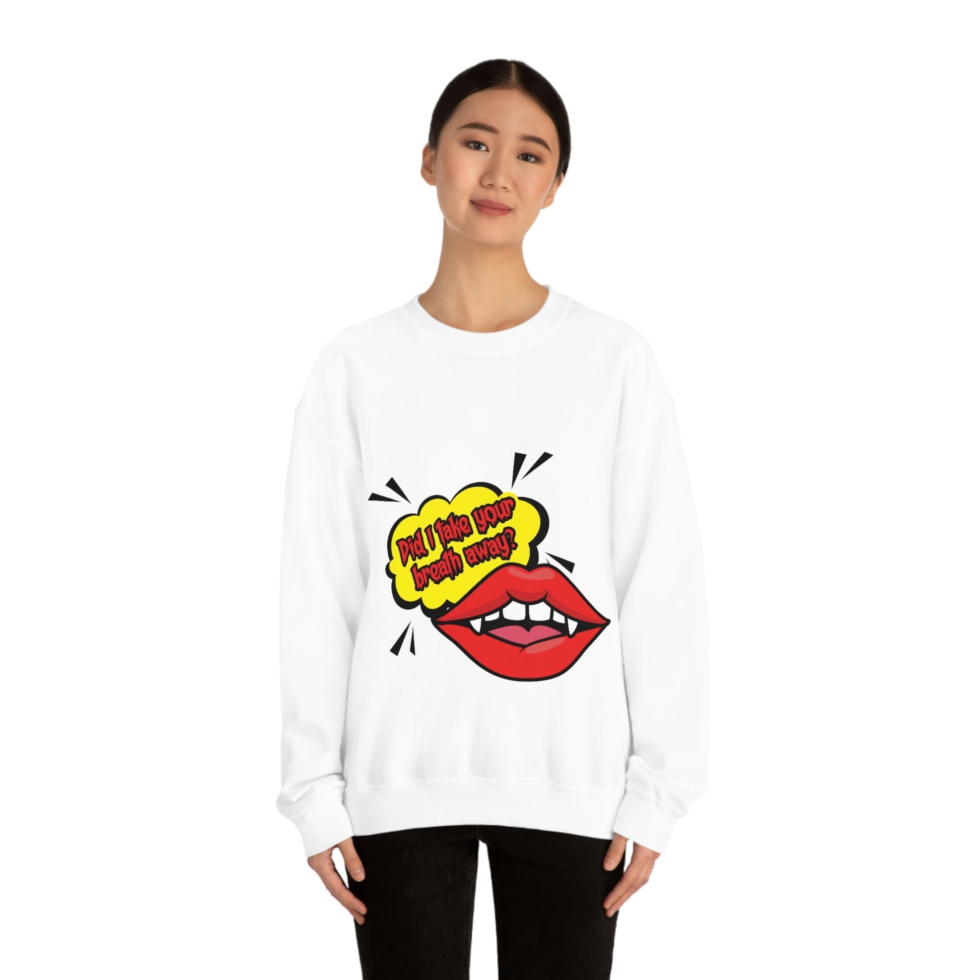 Did I Take Your Breath Away? Vampire TV Series Unisex Heavy Blend™ Crewneck Sweatshirt Ichaku [Perfect Gifts Selection]