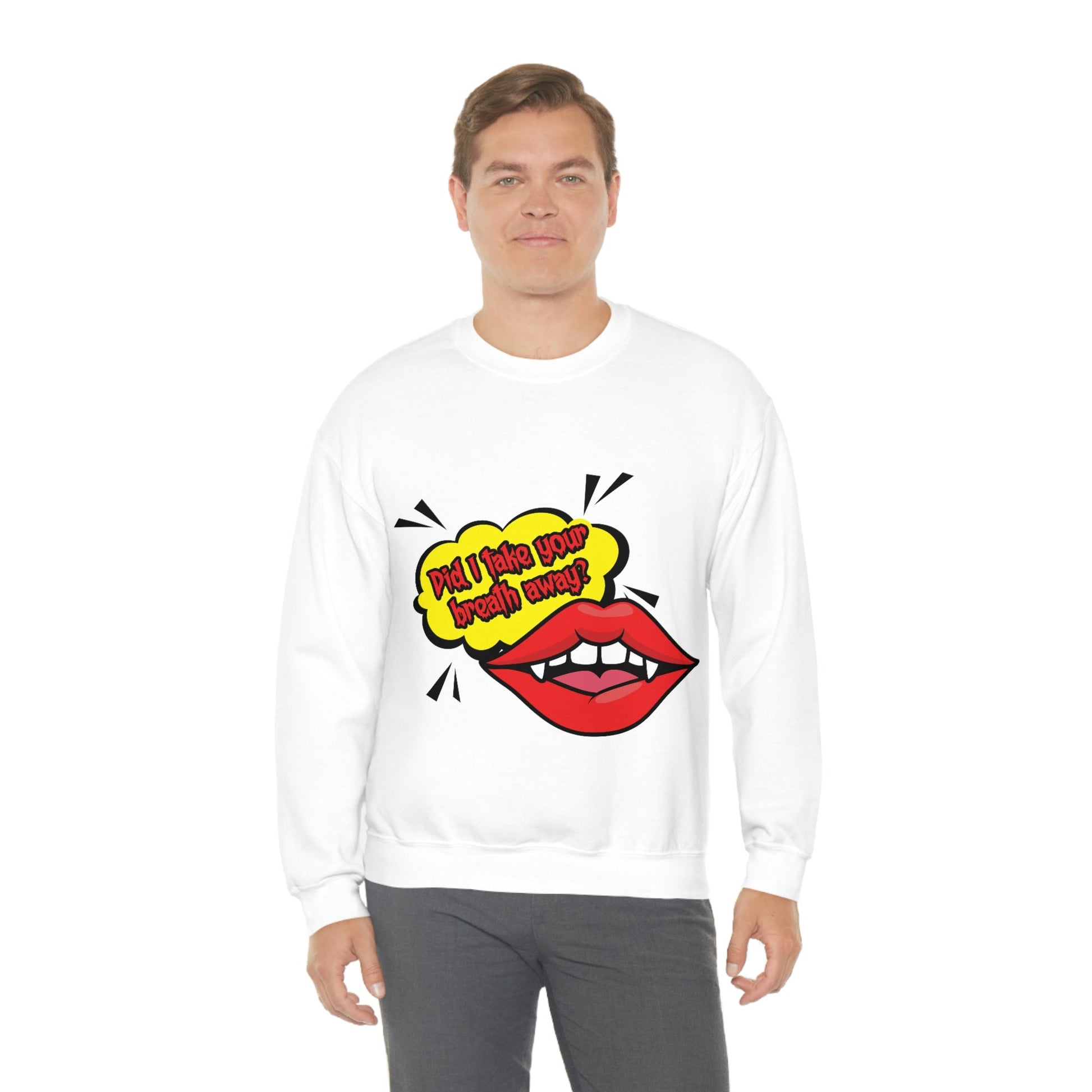 Did I Take Your Breath Away? Vampire TV Series Unisex Heavy Blend™ Crewneck Sweatshirt Ichaku [Perfect Gifts Selection]