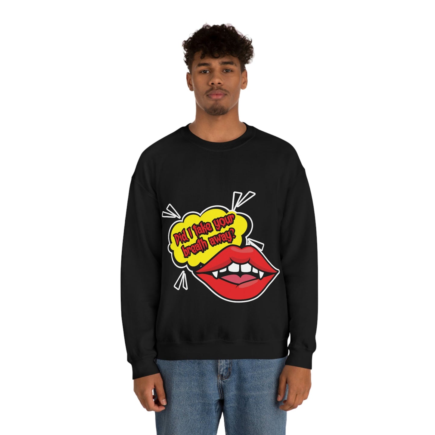 Did I Take Your Breath Away? Vampire TV Series Unisex Heavy Blend™ Crewneck Sweatshirt Ichaku [Perfect Gifts Selection]