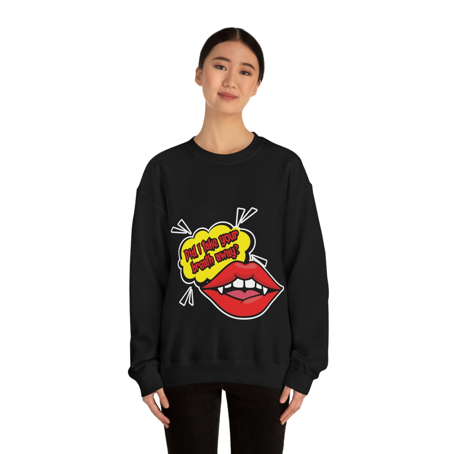 Did I Take Your Breath Away? Vampire TV Series Unisex Heavy Blend™ Crewneck Sweatshirt Ichaku [Perfect Gifts Selection]