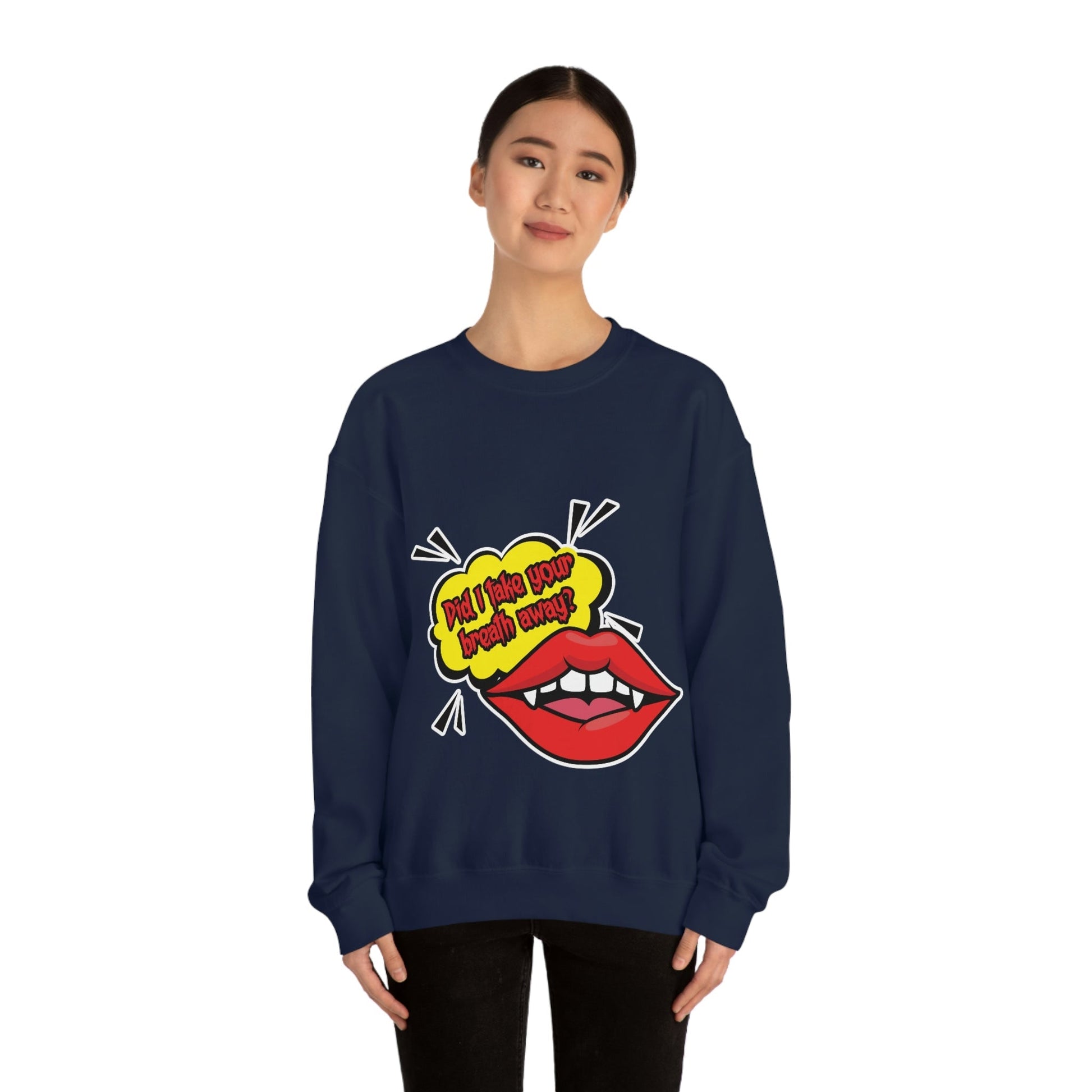 Did I Take Your Breath Away? Vampire TV Series Unisex Heavy Blend™ Crewneck Sweatshirt Ichaku [Perfect Gifts Selection]