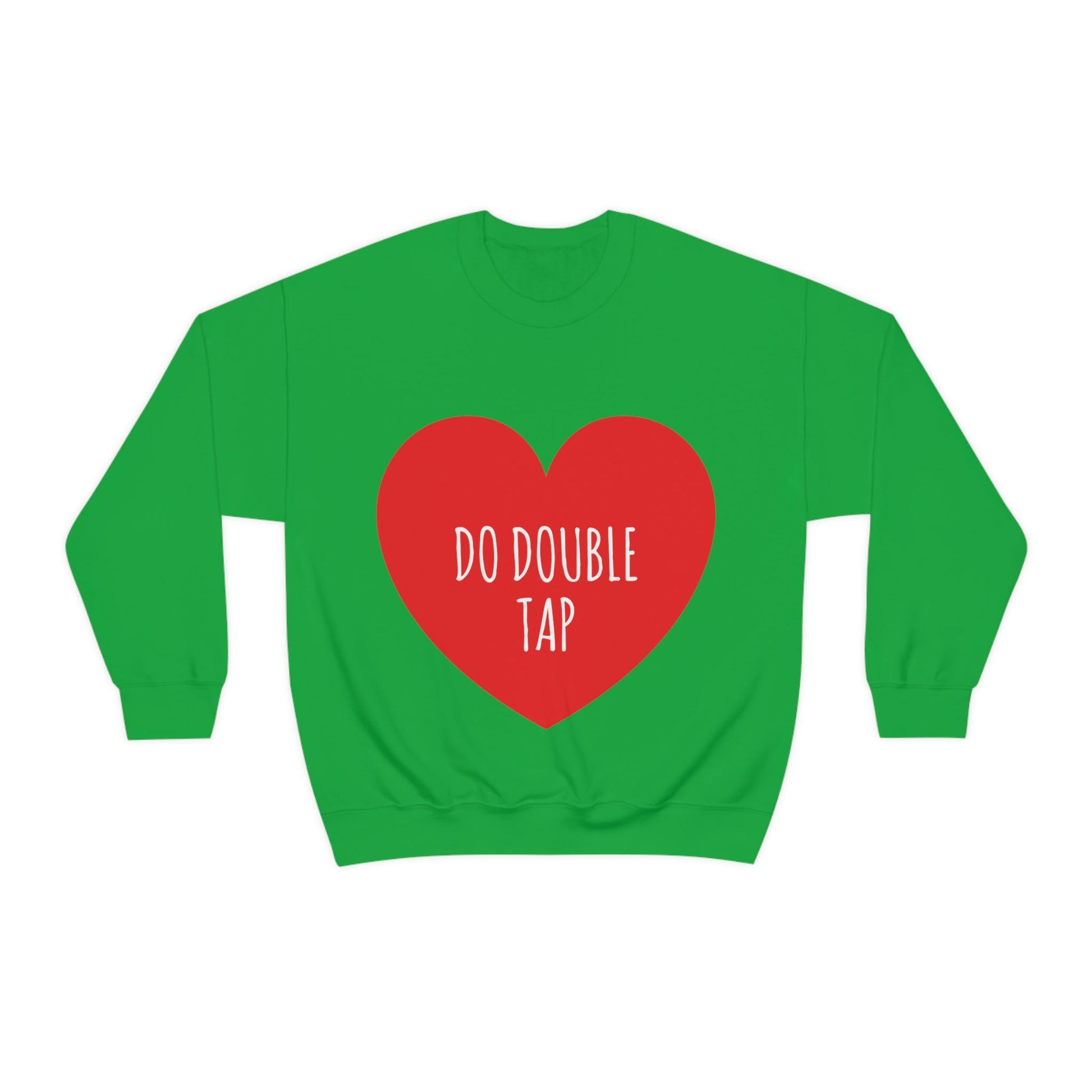 Do Double Tap Heart Romantic National Couples Day Unisex Heavy Blend™ Crewneck Sweatshirt Ichaku [Perfect Gifts Selection]