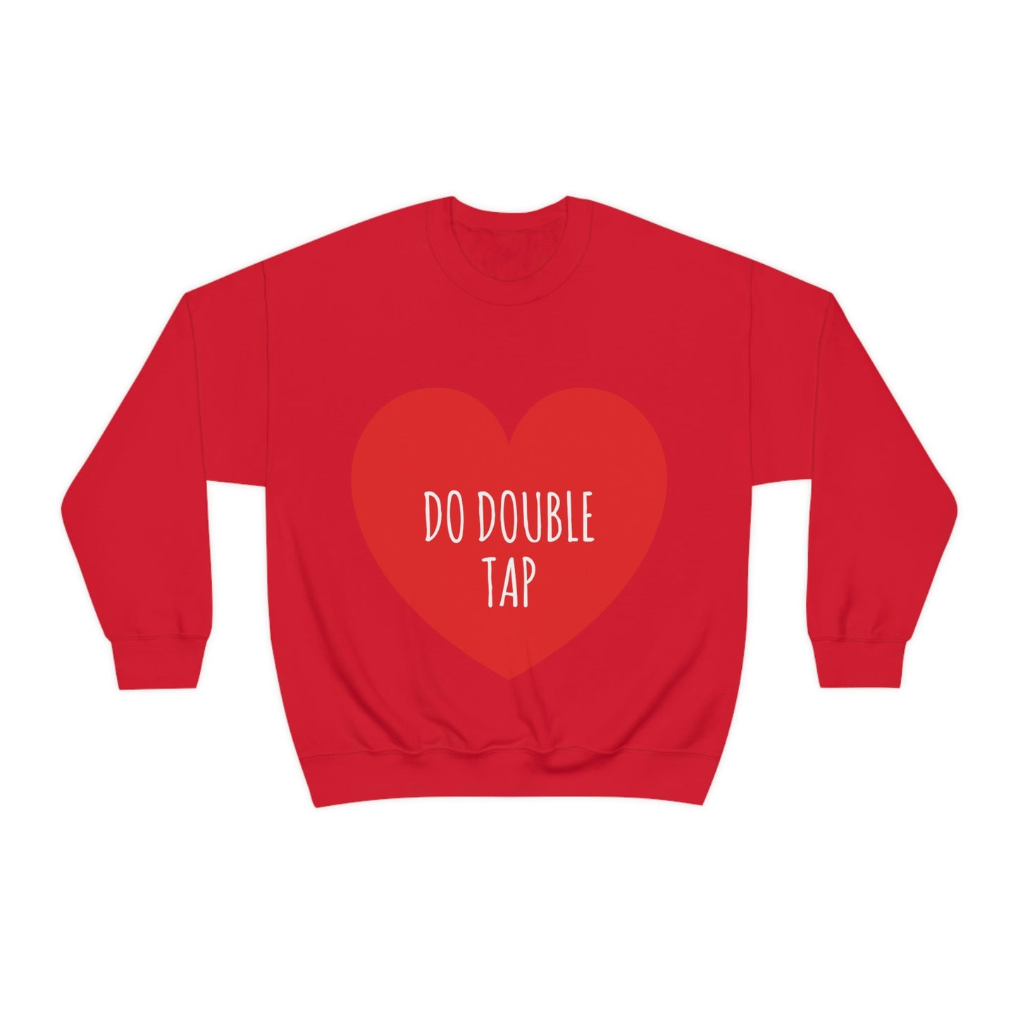 Do Double Tap Heart Romantic National Couples Day Unisex Heavy Blend™ Crewneck Sweatshirt Ichaku [Perfect Gifts Selection]