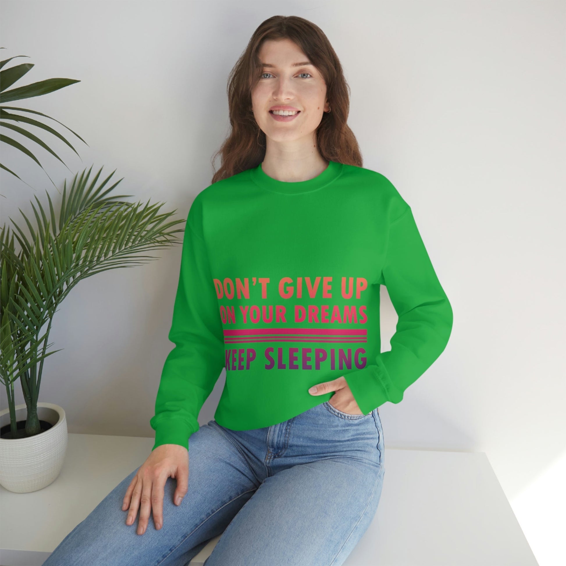 Do Not Give Up on Your Dreams Keep Sleeping Unisex Heavy Blend™ Crewneck Sweatshirt Ichaku [Perfect Gifts Selection]