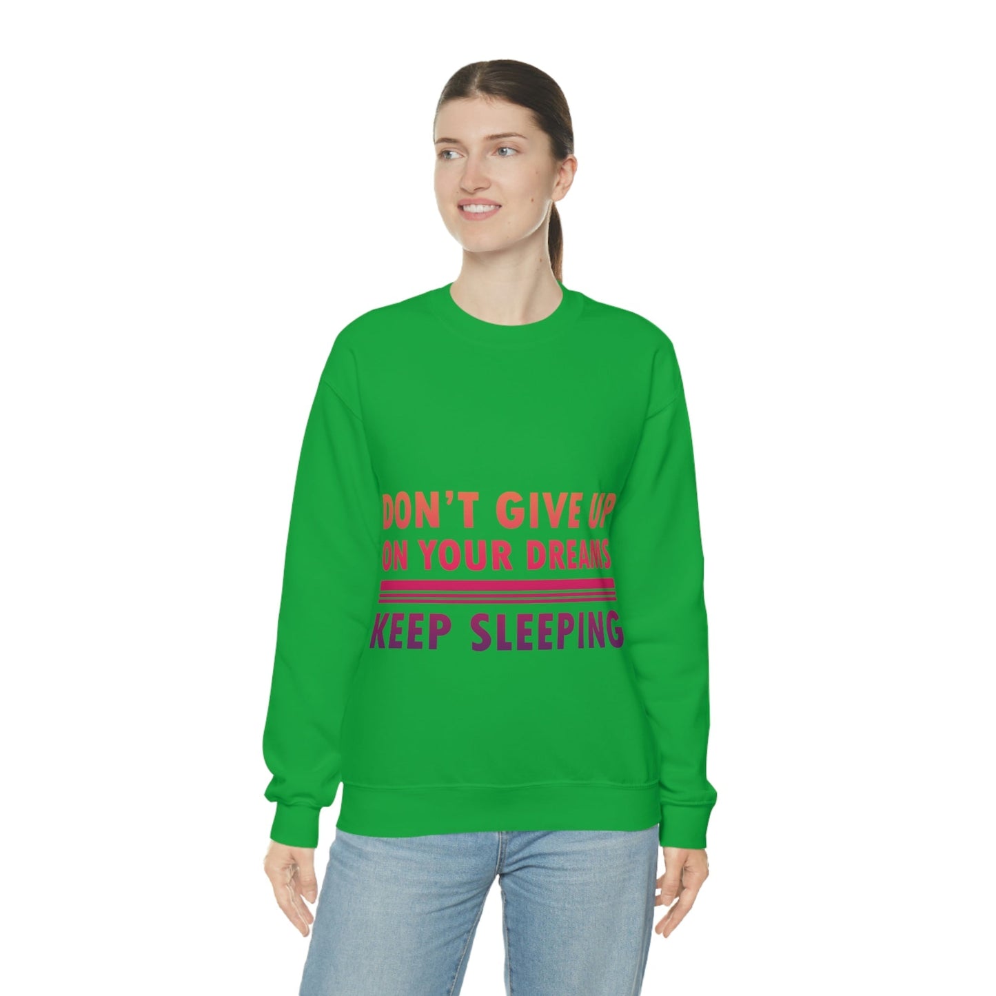 Do Not Give Up on Your Dreams Keep Sleeping Unisex Heavy Blend™ Crewneck Sweatshirt Ichaku [Perfect Gifts Selection]