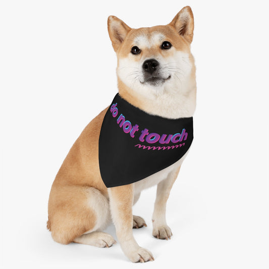 Do Not Touch Equal Rights Retro Vintage Slogan Bowl Pet Bandana Collar Ichaku [Perfect Gifts Selection]