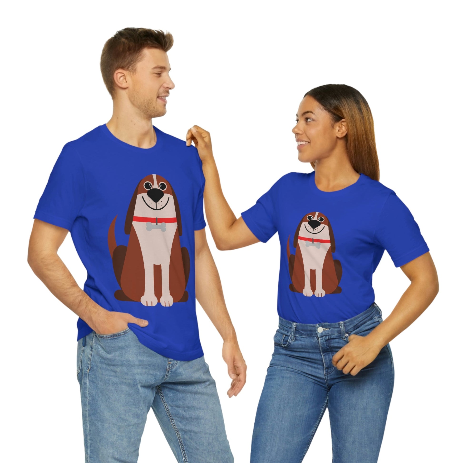 Dog Lovers Anime Cartoon Unisex Jersey Short Sleeve T-Shirt Ichaku [Perfect Gifts Selection]