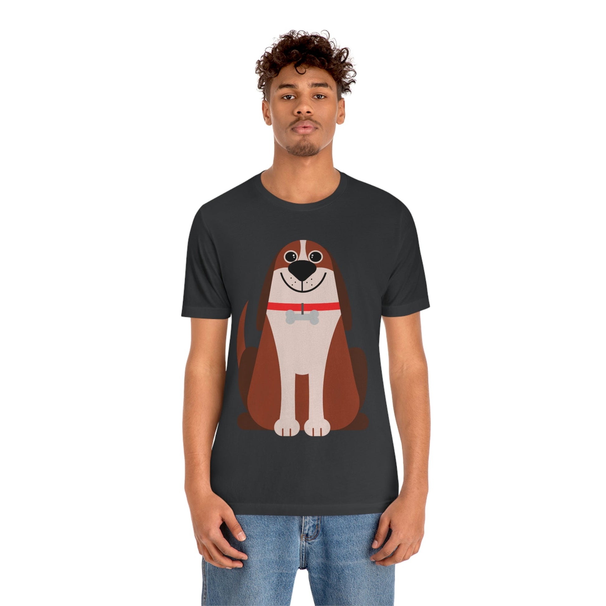 Dog Lovers Anime Cartoon Unisex Jersey Short Sleeve T-Shirt Ichaku [Perfect Gifts Selection]