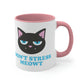 Don't Stress Meowt Funny Cat Meme Quotes Classic Accent Coffee Mug 11oz Ichaku [Perfect Gifts Selection]