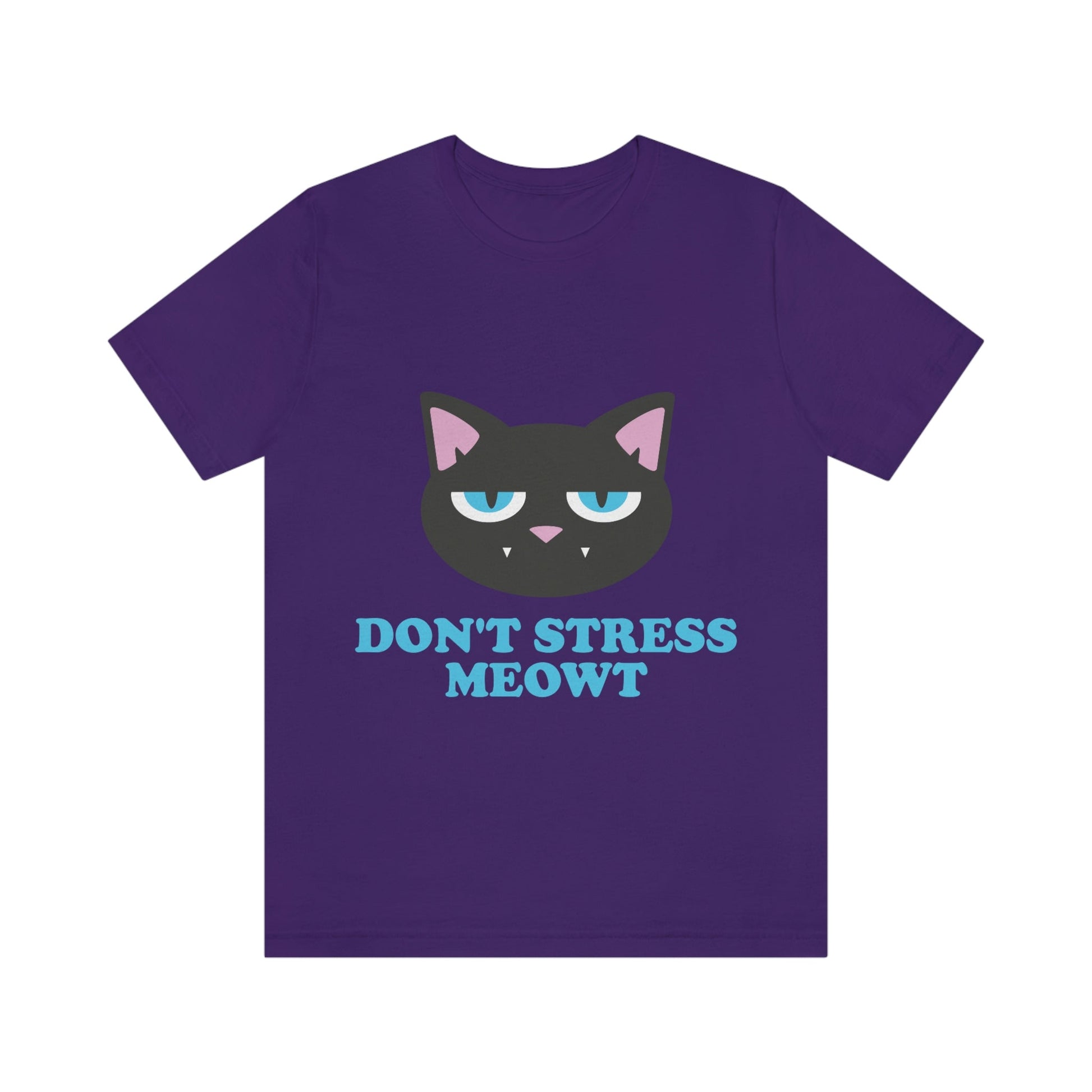 Don't Stress Meowt Funny Cat Meme Quotes Unisex Jersey Short Sleeve T-Shirt Ichaku [Perfect Gifts Selection]