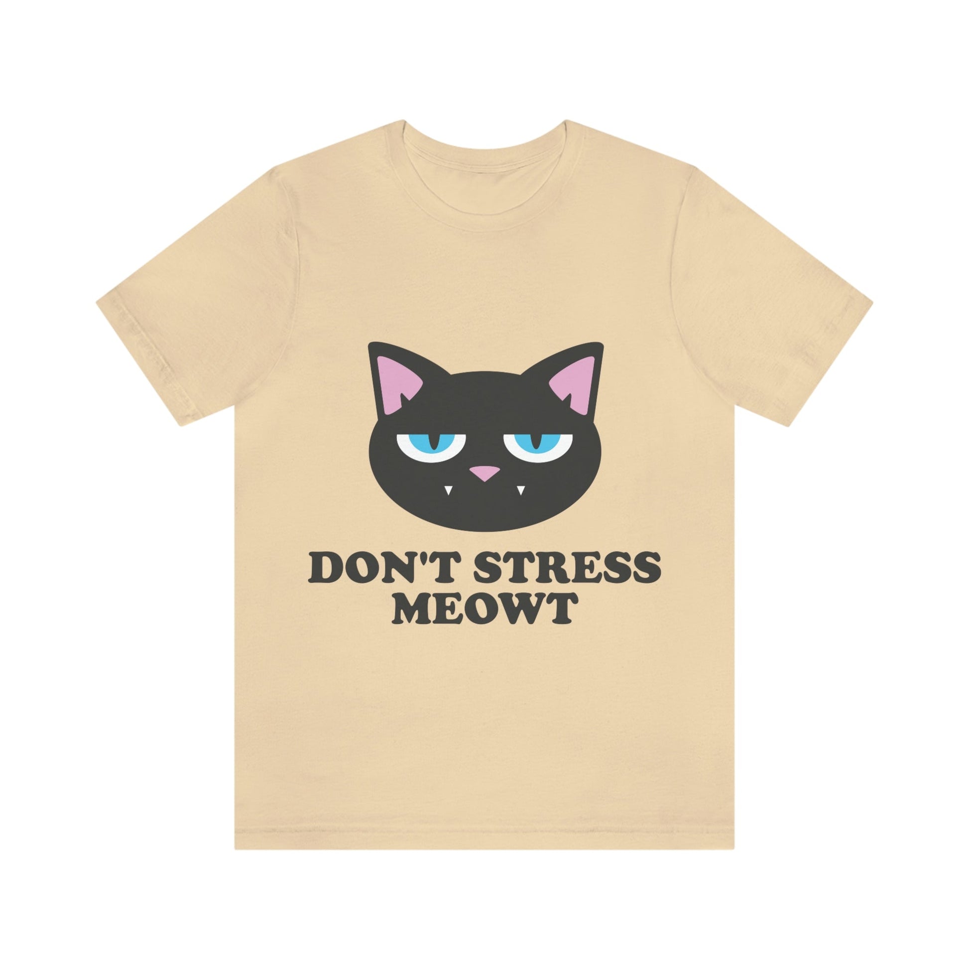 Don't Stress Meowt Funny Cat Meme Quotes Unisex Jersey Short Sleeve T-Shirt Ichaku [Perfect Gifts Selection]