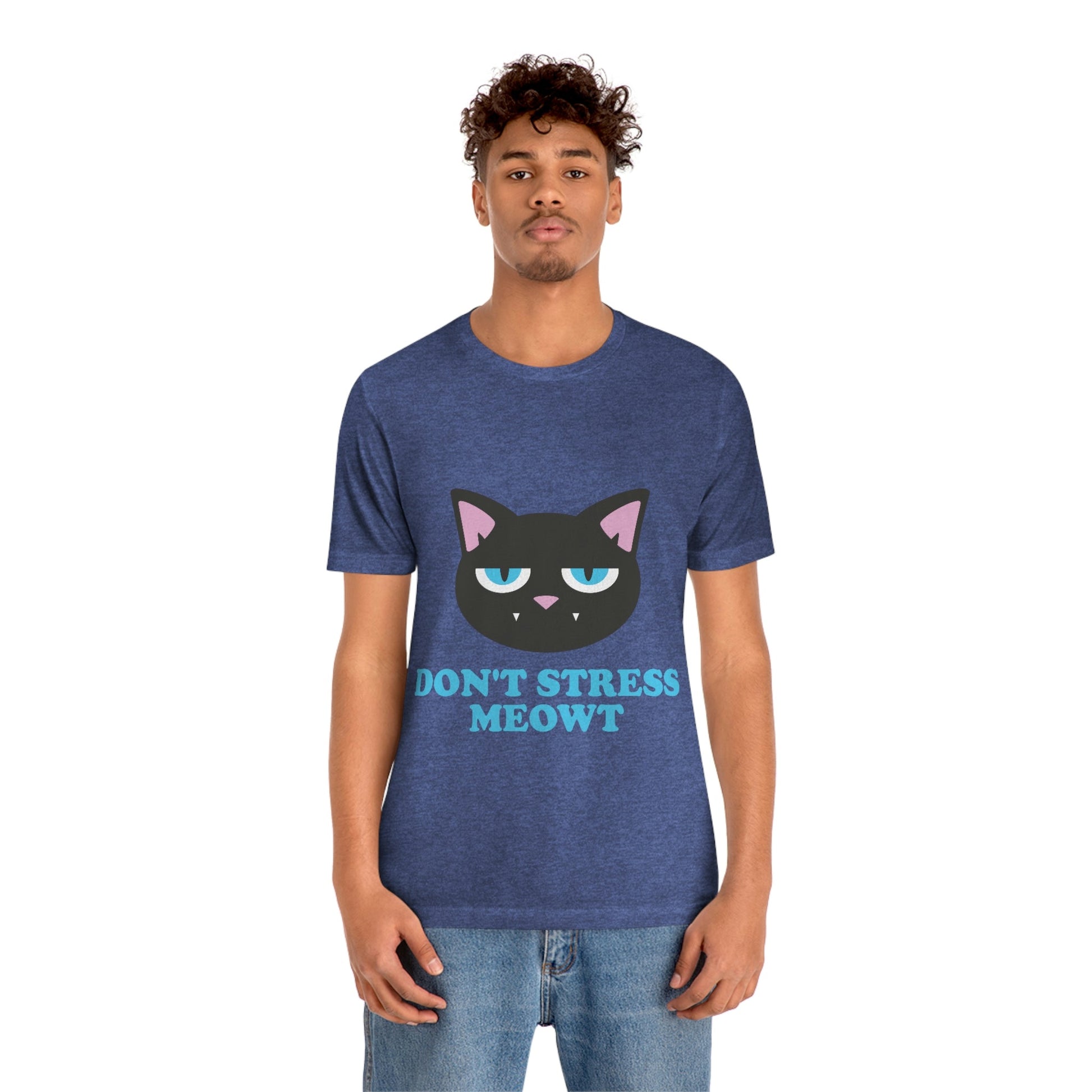 Don't Stress Meowt Funny Cat Meme Quotes Unisex Jersey Short Sleeve T-Shirt Ichaku [Perfect Gifts Selection]