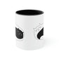 Dzen Cat Lovers Asian Style Cats Monochrome Accent Coffee Mug 11oz Ichaku [Perfect Gifts Selection]